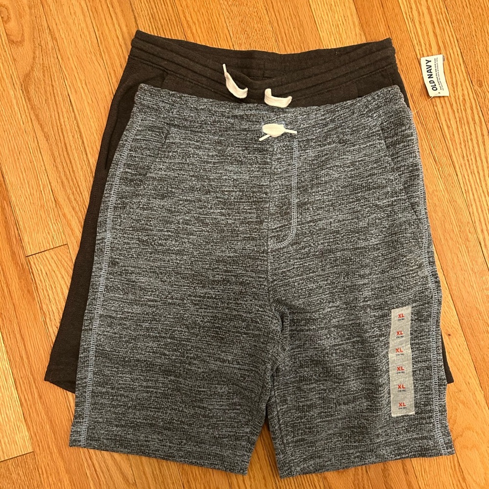 Kids' Gray and Black Jogger Shorts (2 pairs)